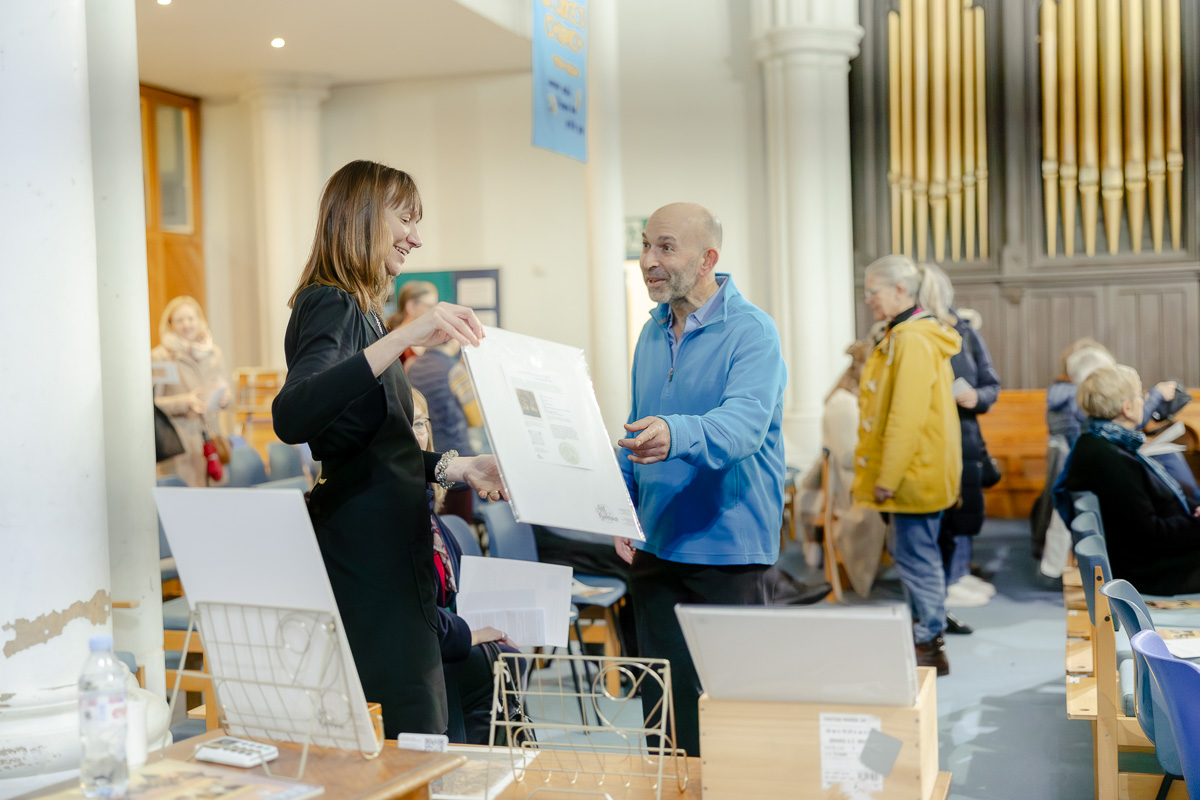 Laura Pearson-Clark Live Paints Steve Bingham's Four Seasons at St Luke's Cambridge