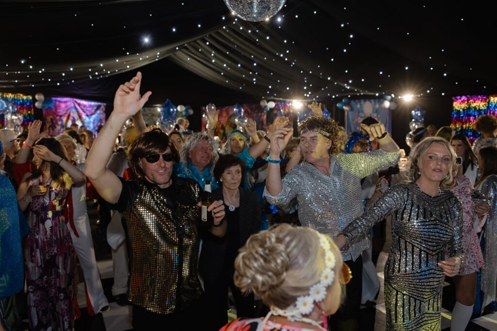 A 75th Birthday Party With an ABBA Tribute Band