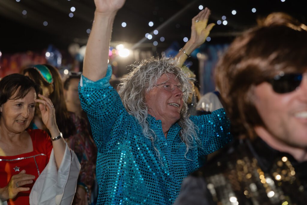 A 75th Birthday Party With an ABBA Tribute Band