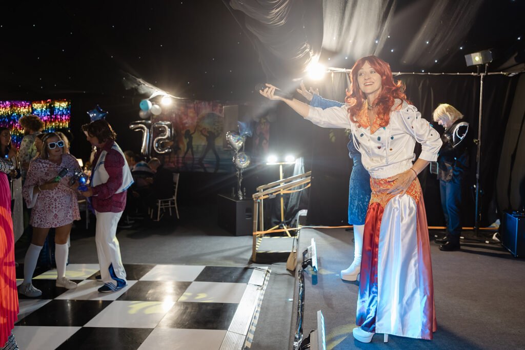 A 75th Birthday Party With an ABBA Tribute Band