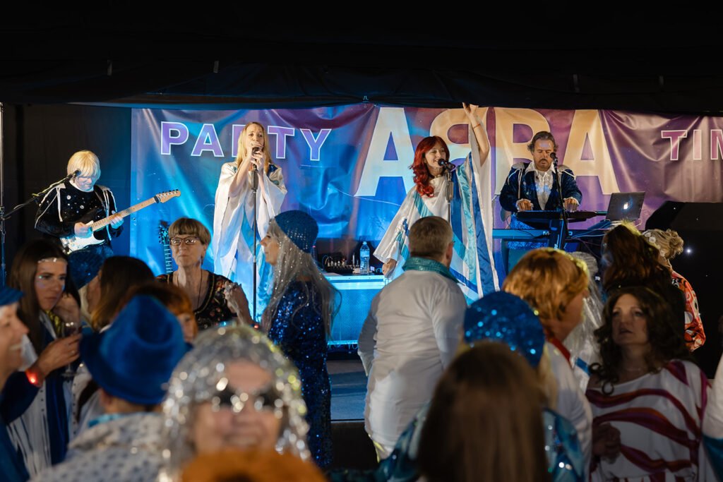 A 75th Birthday Party With an ABBA Tribute Band
