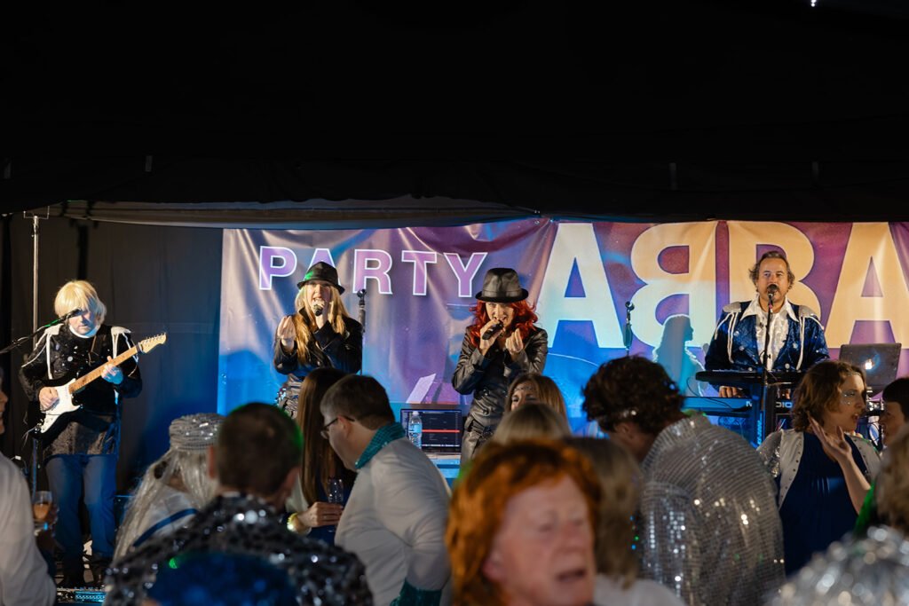 A 75th Birthday Party With an ABBA Tribute Band