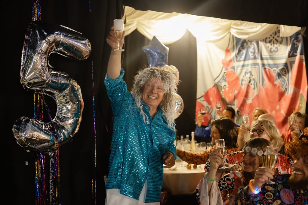 A 75th Birthday Party With an ABBA Tribute Band