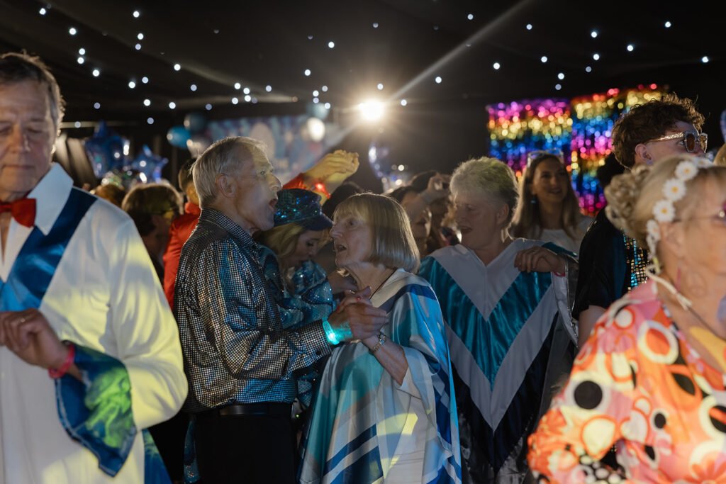 A 75th Birthday Party With an ABBA Tribute Band