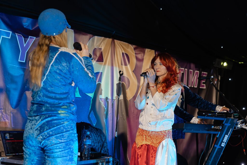 A 75th Birthday Party With an ABBA Tribute Band