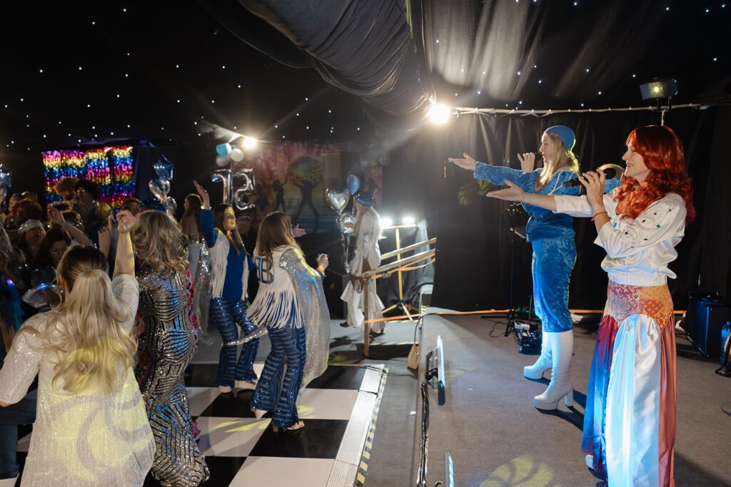 A 75th Birthday Party With an ABBA Tribute Band